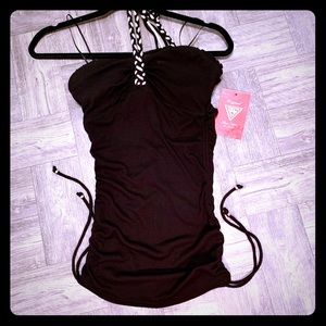 NWT Guess Black Strapless Top